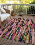 LOOMLAN Rugs Marrah Pink Washable Indoor-Outdoor Rug