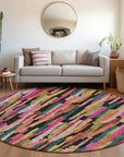 LOOMLAN Rugs Marrah Pink Washable Indoor-Outdoor Rug