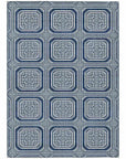 LOOMLAN Rugs Maruna Blue Washable Indoor-Outdoor Rug