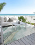 Marvelle Teal Washable Indoor - Outdoor Rug - LOOMLAN - LOOMLAN Rugs - Outdoor Rugs