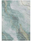 Marvelle Teal Washable Indoor - Outdoor Rug - LOOMLAN - LOOMLAN Rugs - Outdoor Rugs