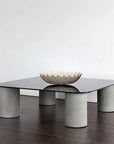Maude Coffee Table Sleek d Glass & Concrete - LOOMLAN - SUNPAN - Outdoor Coffee Tables