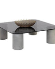 Maude Coffee Table Sleek d Glass & Concrete - LOOMLAN - SUNPAN - Outdoor Coffee Tables