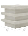 Seasonal Living Meditation Block Tall - White Outdoor Accent Table