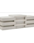 Seasonal Living Meditation Block Tall - White Outdoor Accent Table
