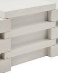 Seasonal Living Meditation Block Tall - White Outdoor Accent Table