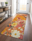 LOOMLAN Rugs Mehavi Orange Washable Indoor-Outdoor Rug