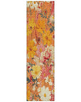 LOOMLAN Rugs Mehavi Orange Washable Indoor-Outdoor Rug