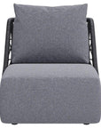 Mekan Gray Armless Accent Chair - LOOMLAN - Zuo Modern - Outdoor Accent Chairs