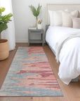 LOOMLAN Rugs Meleya Coral Washable Indoor-Outdoor Rug