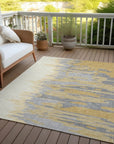 LOOMLAN Rugs Meleya Gold Washable Indoor-Outdoor Rug