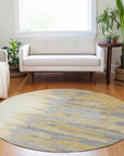 LOOMLAN Rugs Meleya Gold Washable Indoor-Outdoor Rug