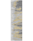 LOOMLAN Rugs Meleya Gray Washable Indoor-Outdoor Rug