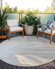 LOOMLAN Rugs Meleya Ivory Washable Indoor-Outdoor Rug