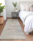 LOOMLAN Rugs Meleya Ivory Washable Indoor-Outdoor Rug