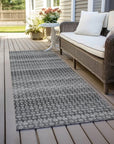 LOOMLAN Rugs Melisyn Gray Washable Indoor-Outdoor Rug