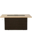 Mesa Rectangular Fire Table Gray Travertine - LOOMLAN - Lloyd Flanders - Outdoor Fire Tables