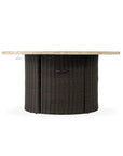 Mesa Round Fire Table Light Travertine Lloyd Flanders - LOOMLAN - Lloyd Flanders - Outdoor Fire Tables