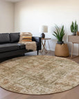 LOOMLAN Rugs Mezzara Beige Washable Indoor-Outdoor Rug