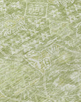 LOOMLAN Rugs Mila Green Washable Indoor-Outdoor Rug