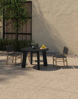 Moe's Home Mira Black Solid Teak Frame Outdoor Dining Chair