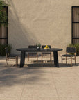 Moe's Home Mira Black Solid Teak Frame Outdoor Dining Chair