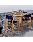 Mirador Rectangular Teak Outdoor Counter Height Table - LOOMLAN - HiTeak - Outdoor Counter Tables