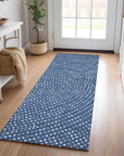 LOOMLAN Rugs Mirelia Blue Washable Indoor-Outdoor Rug