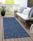 LOOMLAN Rugs Mirelia Blue Washable Indoor-Outdoor Rug