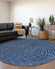LOOMLAN Rugs Mirelia Blue Washable Indoor-Outdoor Rug