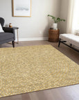 LOOMLAN Rugs Mirelia Gold Washable Indoor-Outdoor Rug