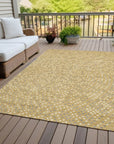 LOOMLAN Rugs Mirelia Gold Washable Indoor-Outdoor Rug