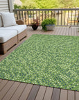 LOOMLAN Rugs Mirelia Green Washable Indoor-Outdoor Rug