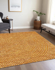 LOOMLAN Rugs Mirelia Orange Washable Indoor-Outdoor Rug
