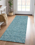 LOOMLAN Rugs Mirelia Teal Washable Indoor-Outdoor Rug