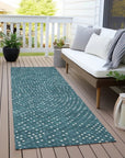 LOOMLAN Rugs Mirelia Teal Washable Indoor-Outdoor Rug