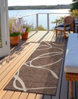 LOOMLAN Rugs Mirelle Brown Washable Indoor-Outdoor Rug