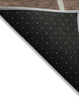 LOOMLAN Rugs Mirelle Brown Washable Indoor-Outdoor Rug