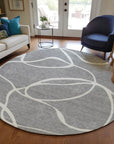 LOOMLAN Rugs Mirelle Gray Washable Indoor-Outdoor Rug