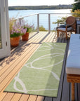 LOOMLAN Rugs Mirelle Green Washable Indoor-Outdoor Rug