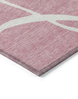 LOOMLAN Rugs Mirelle Pink Washable Indoor-Outdoor Rug