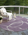 LOOMLAN Rugs Mirelle Purple Washable Indoor-Outdoor Rug
