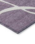 LOOMLAN Rugs Mirelle Purple Washable Indoor-Outdoor Rug