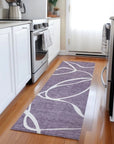 LOOMLAN Rugs Mirelle Purple Washable Indoor-Outdoor Rug