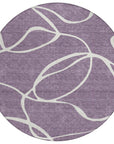 LOOMLAN Rugs Mirelle Purple Washable Indoor-Outdoor Rug