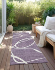 LOOMLAN Rugs Mirelle Purple Washable Indoor-Outdoor Rug
