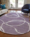LOOMLAN Rugs Mirelle Purple Washable Indoor-Outdoor Rug