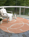LOOMLAN Rugs Mirelle Salmon Washable Indoor-Outdoor Rug