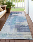 LOOMLAN Rugs Mireya Blue Washable Indoor-Outdoor Rug