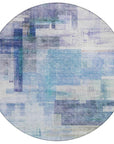 LOOMLAN Rugs Mireya Blue Washable Indoor-Outdoor Rug